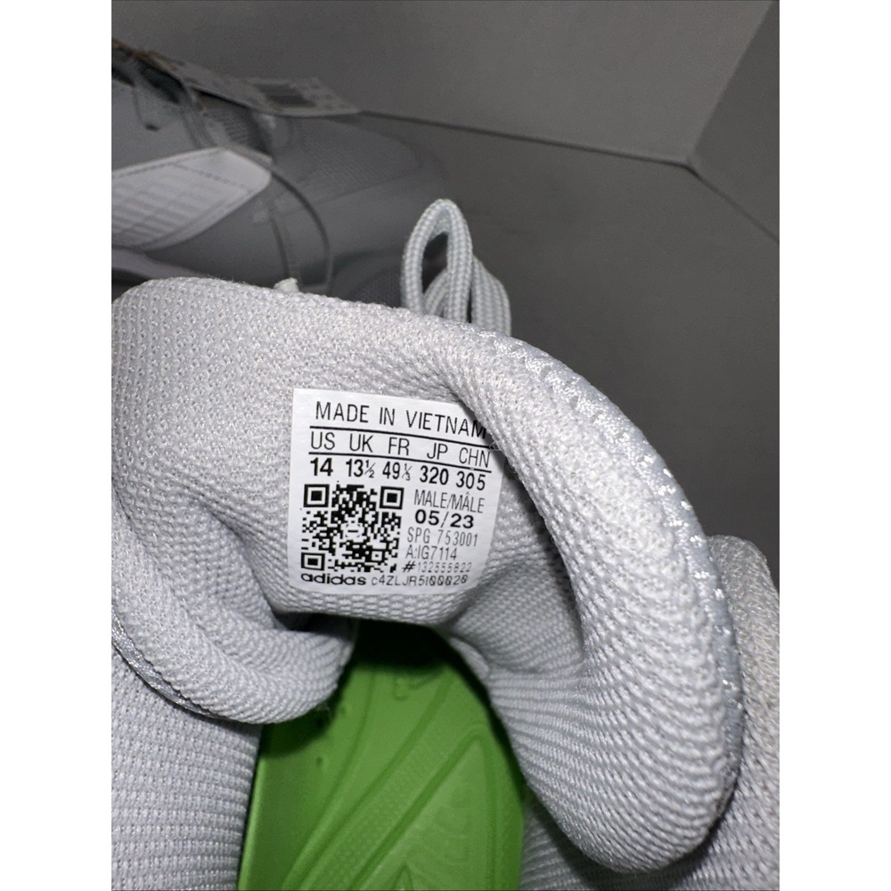 Adidas ICON 8 Mid Baseball Metal Cleats Men's 14 Gray White Silver IG7114 NWT - Picture 5 of 7